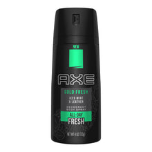 Load image into Gallery viewer, AXE Gold Fresh Iced Mint &amp; Leather Scent All-Day Fresh Deodorant Body Spray - 4oz