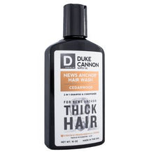Load image into Gallery viewer, Duke Cannon News Anchor 2-in-1 Hair Wash Cedarwood - 10oz