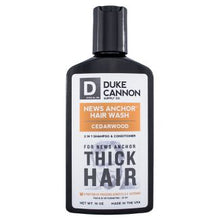 Load image into Gallery viewer, Duke Cannon News Anchor 2-in-1 Hair Wash Cedarwood - 10oz