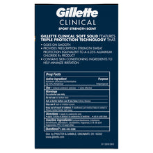 Load image into Gallery viewer, Gillette Clinical Soft Solid Sport Triumph Antiperspirant &amp; Deodorant - 1.7oz