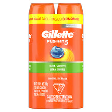 Load image into Gallery viewer, Gillette Fusion5 Ultra Sensitive Hydra Gel Men&#39;s Shave Gel Twin Pack - 7oz /2ct
