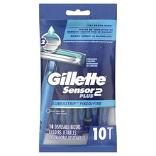 Load image into Gallery viewer, Gillette Sensor2 Plus Men&#39;s Disposable Razors - 10ct