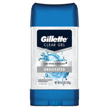 Load image into Gallery viewer, Gillette Undefeated Clear Gel Men&#39;s Antiperspirant &amp; Deodorant - 3.8oz